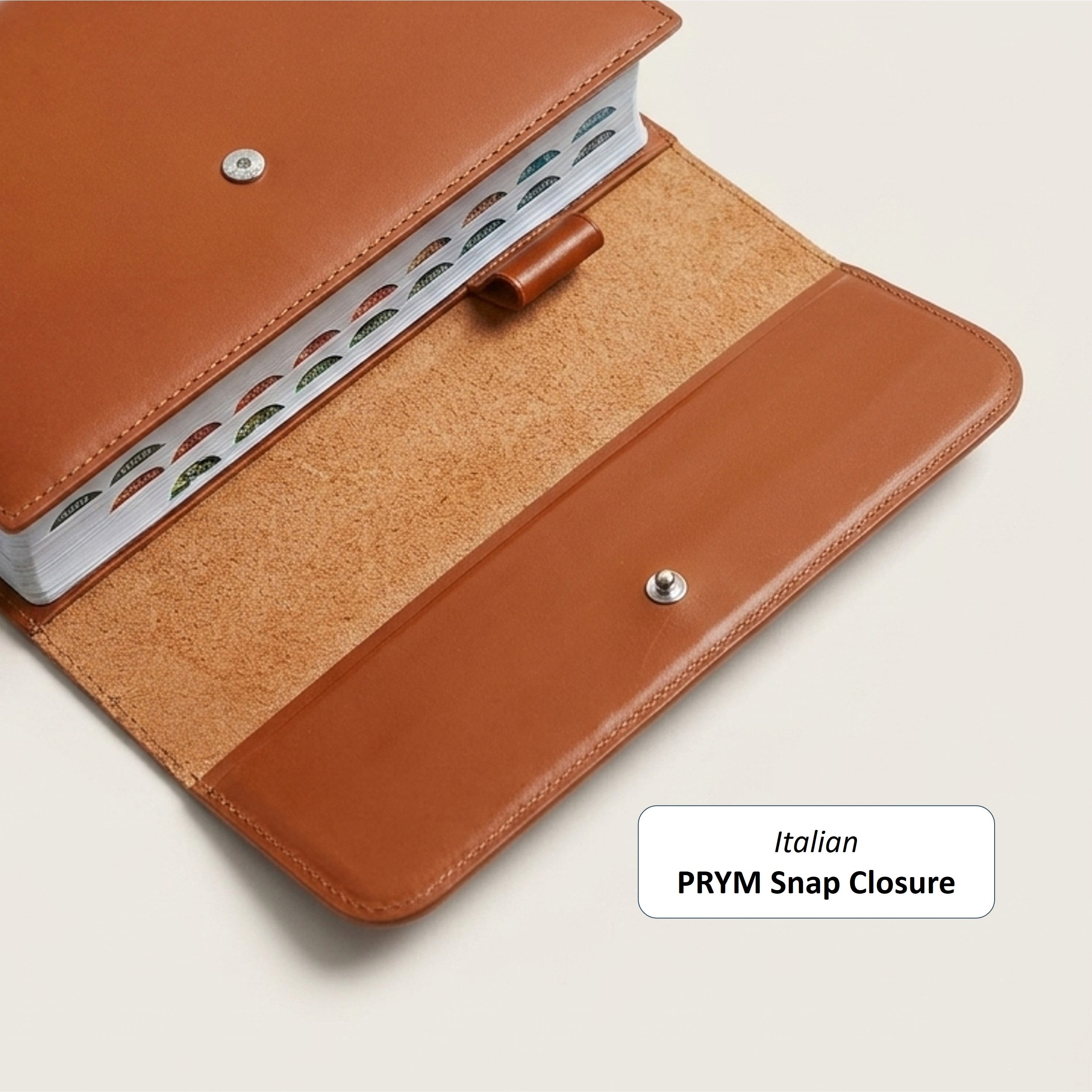 Snap Leather Bible Cover - Italian Walpier Vacchetta