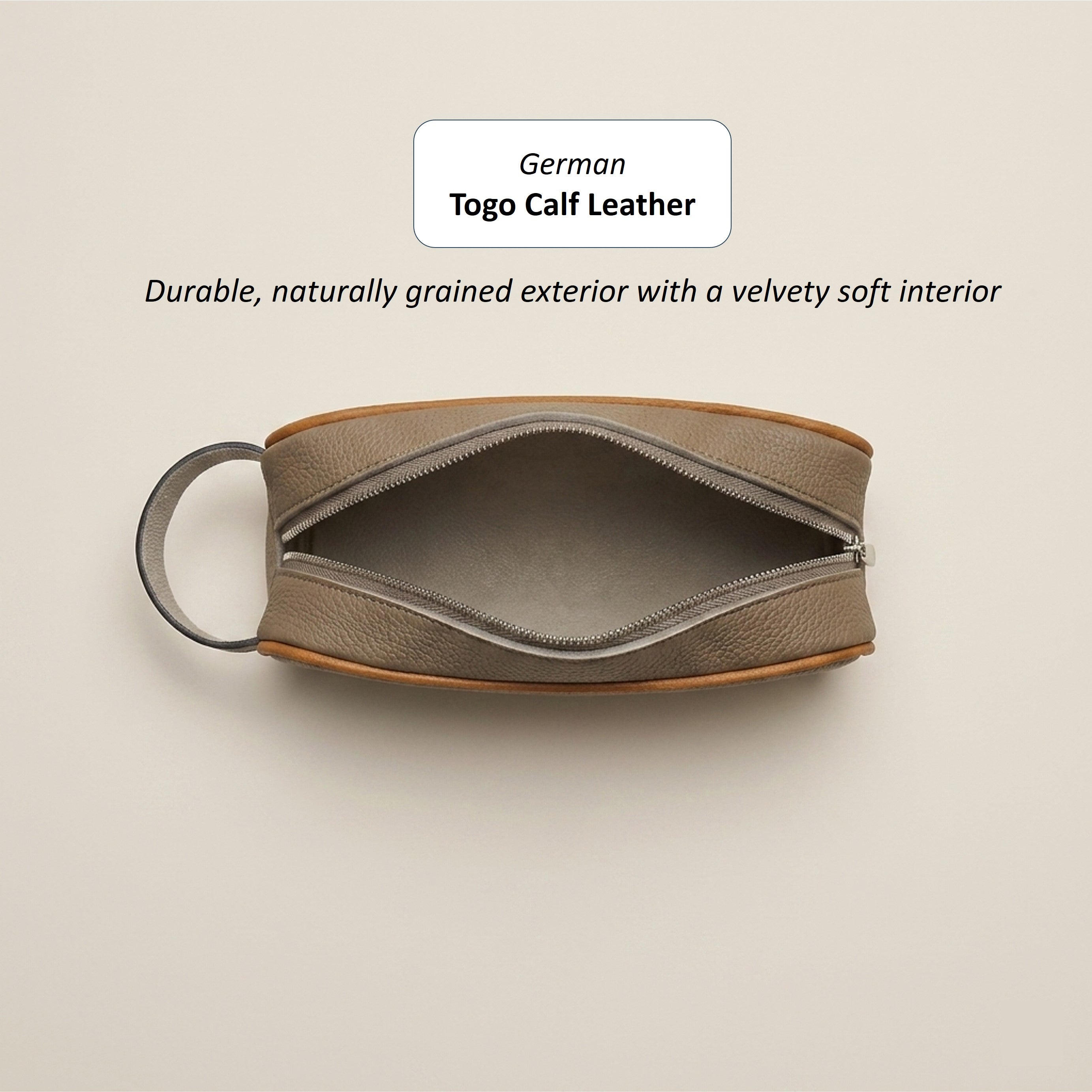 Perlinger Togo Leather Minimalist Pencil Case