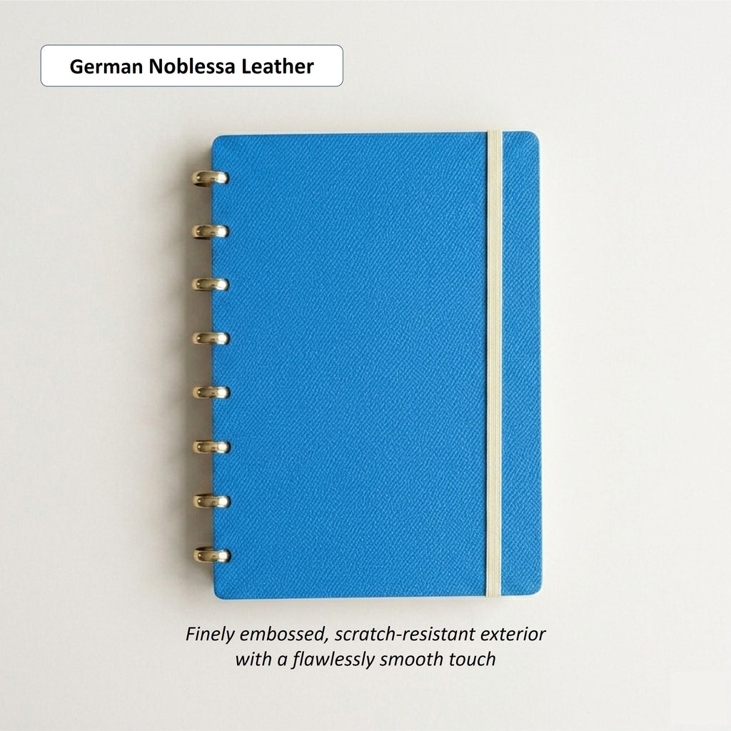 A5/Junior Discbound Planner in German Noblessa Leather