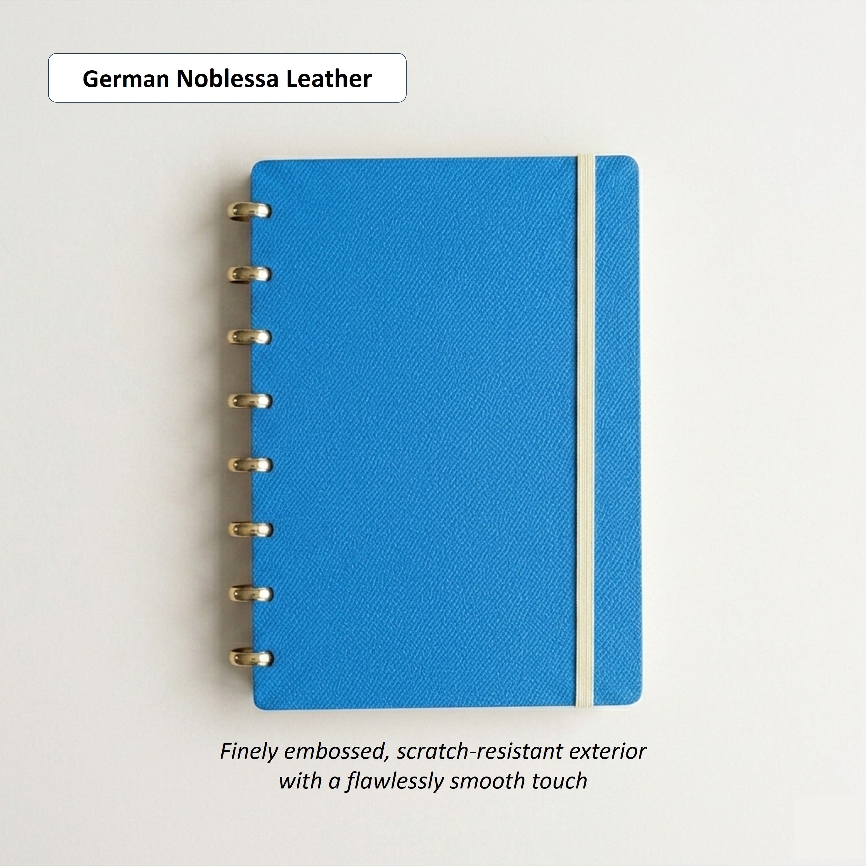 A5/Junior Discbound Planner in German Noblessa Leather