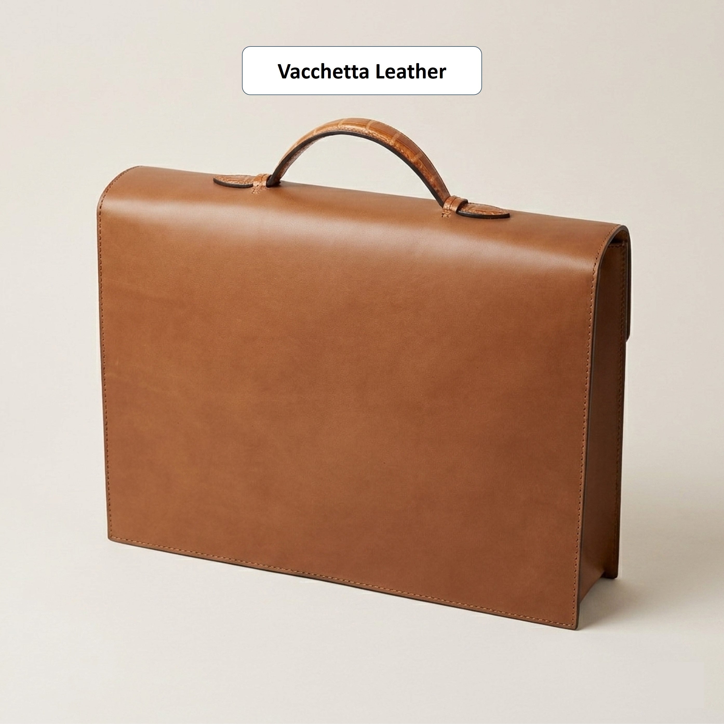 The Origin: Bespoke Vacchetta Leather Briefcase