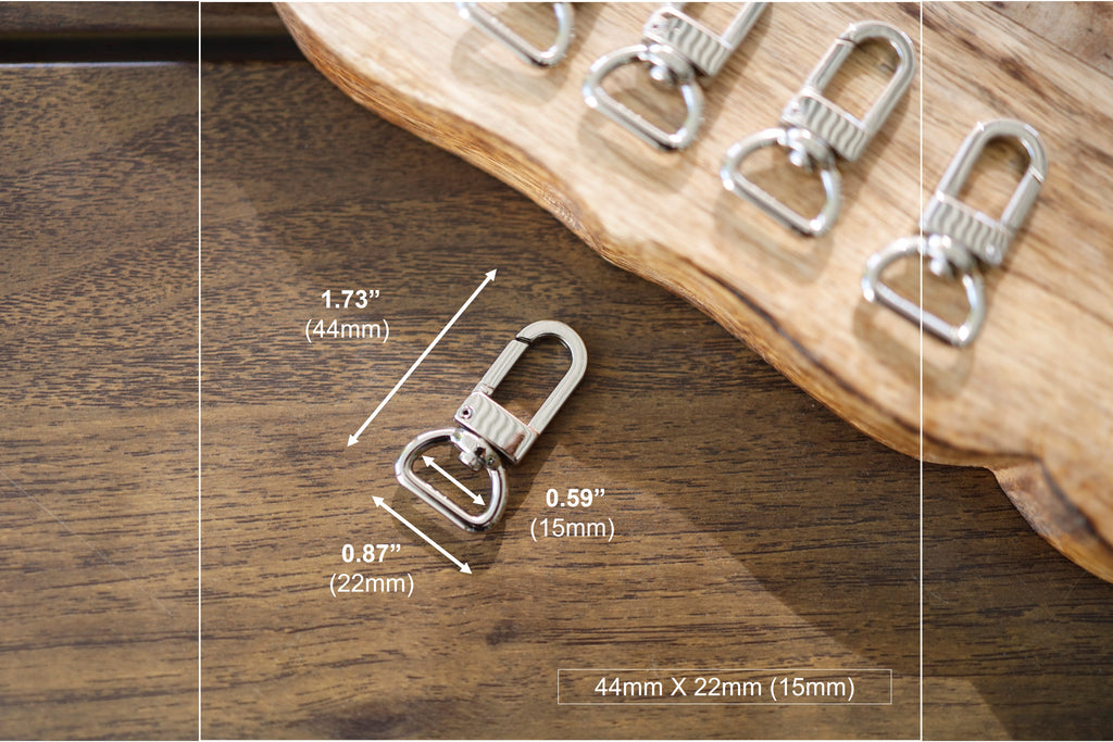Swivel Clasps (Nickel, 1.73” X 0.87”)