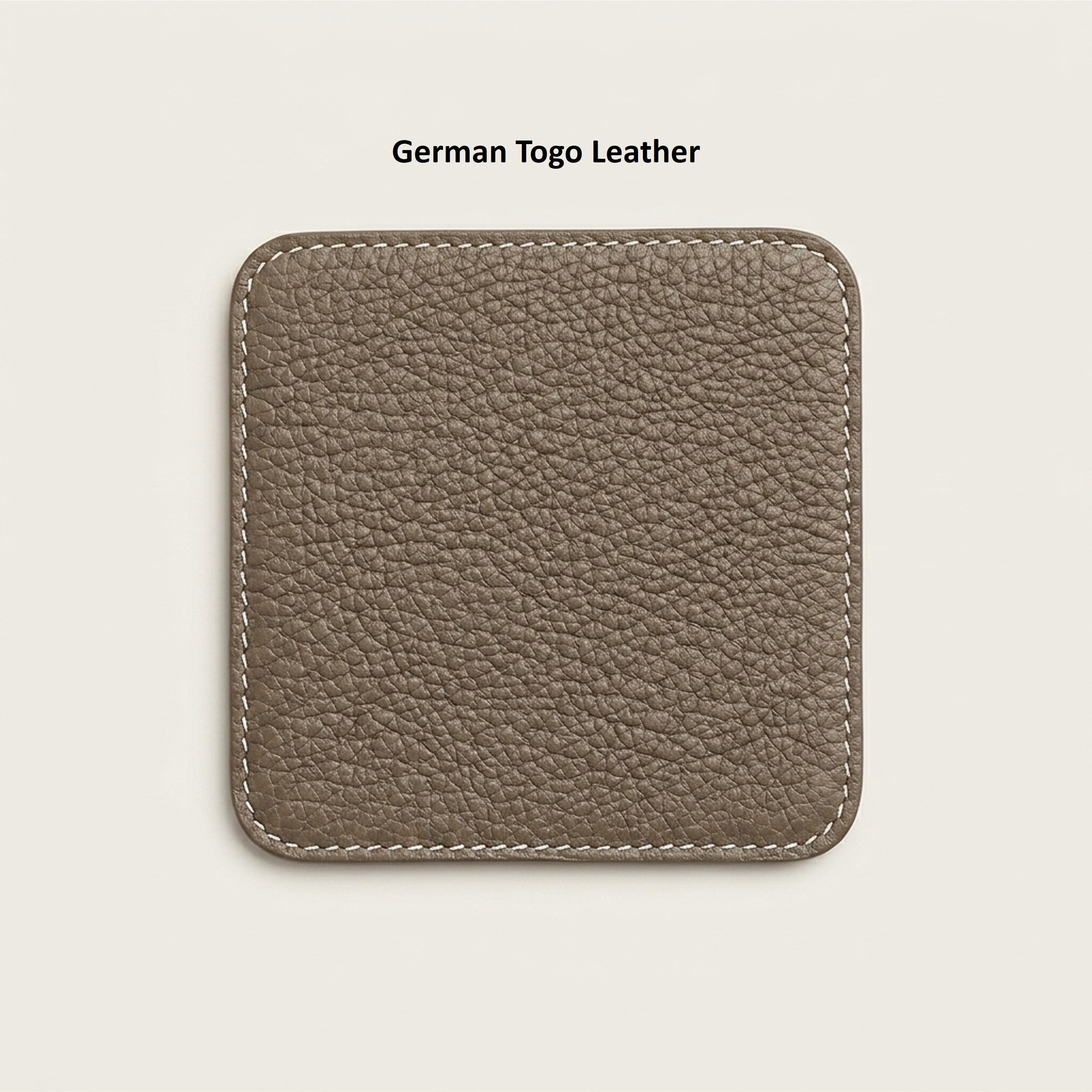 German Togo Leather Tea Coasters
