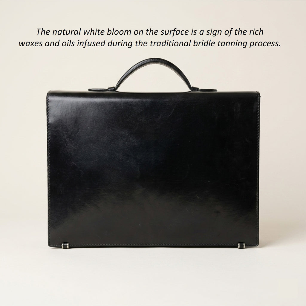 The Origin: Bespoke Bridle Leather Briefcase
