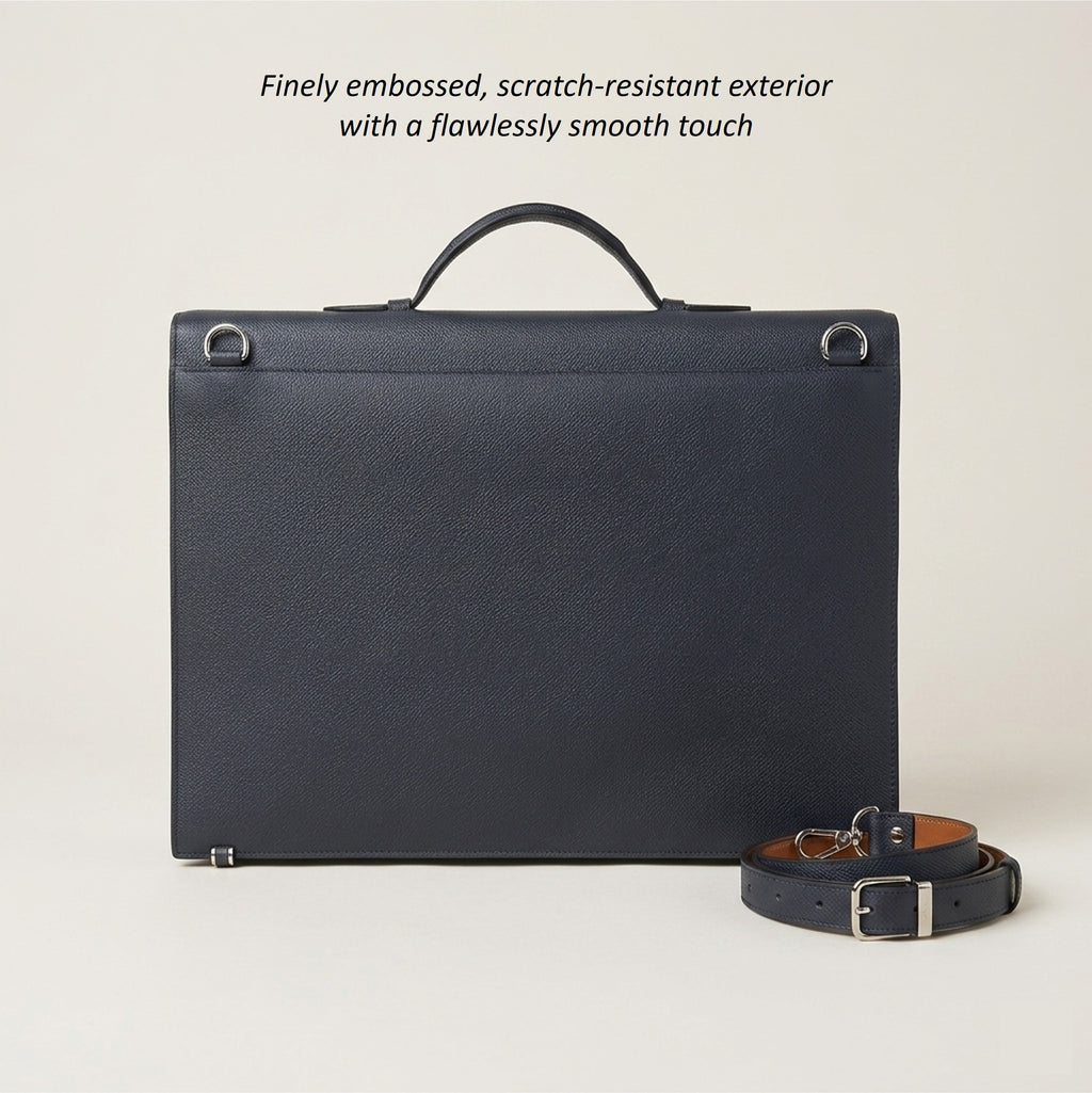 The Origin: Bespoke Noblessa Leather Briefcase with Strap