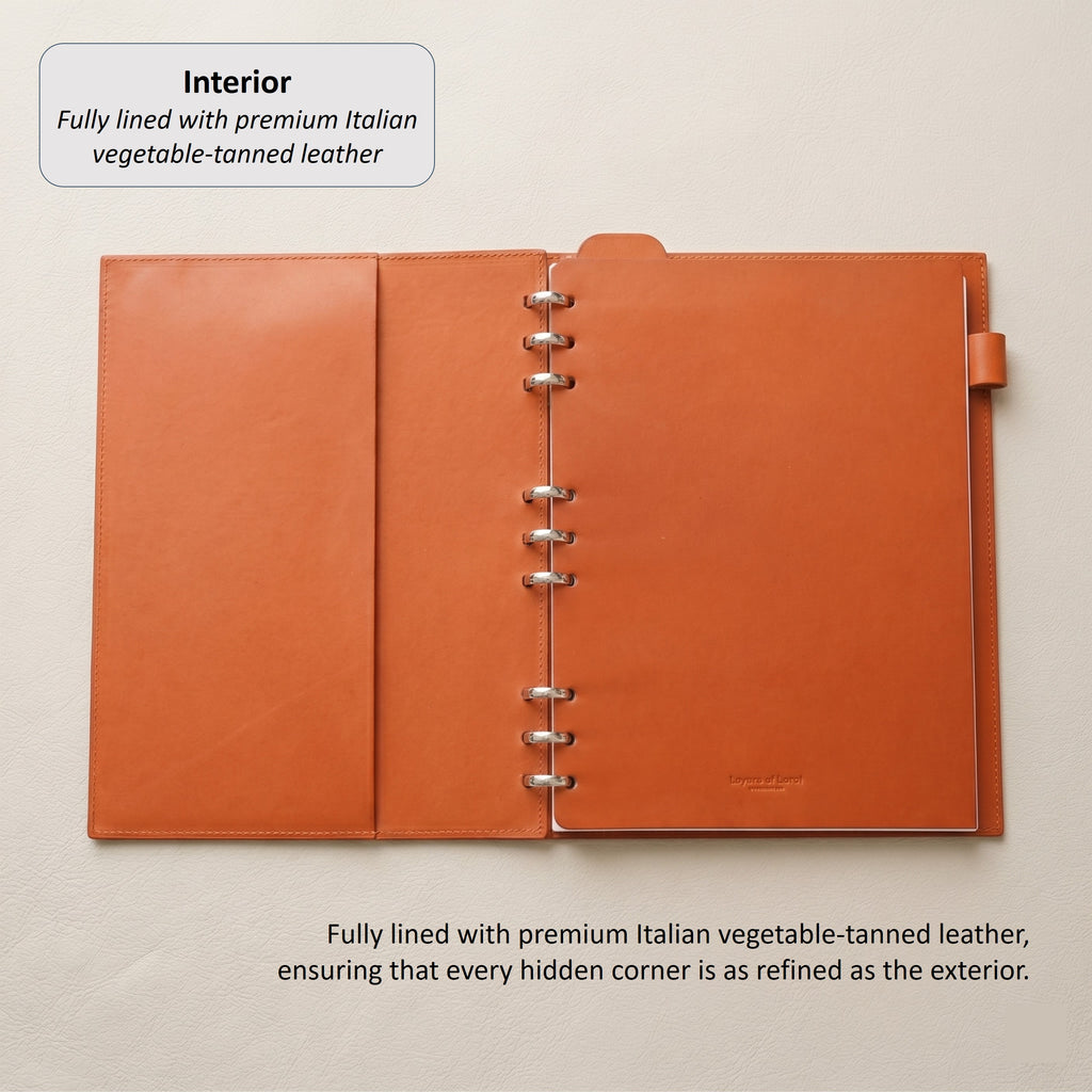 「INSIGHT」Edition A5 Smart Ring Binder in German Noblessa Leather