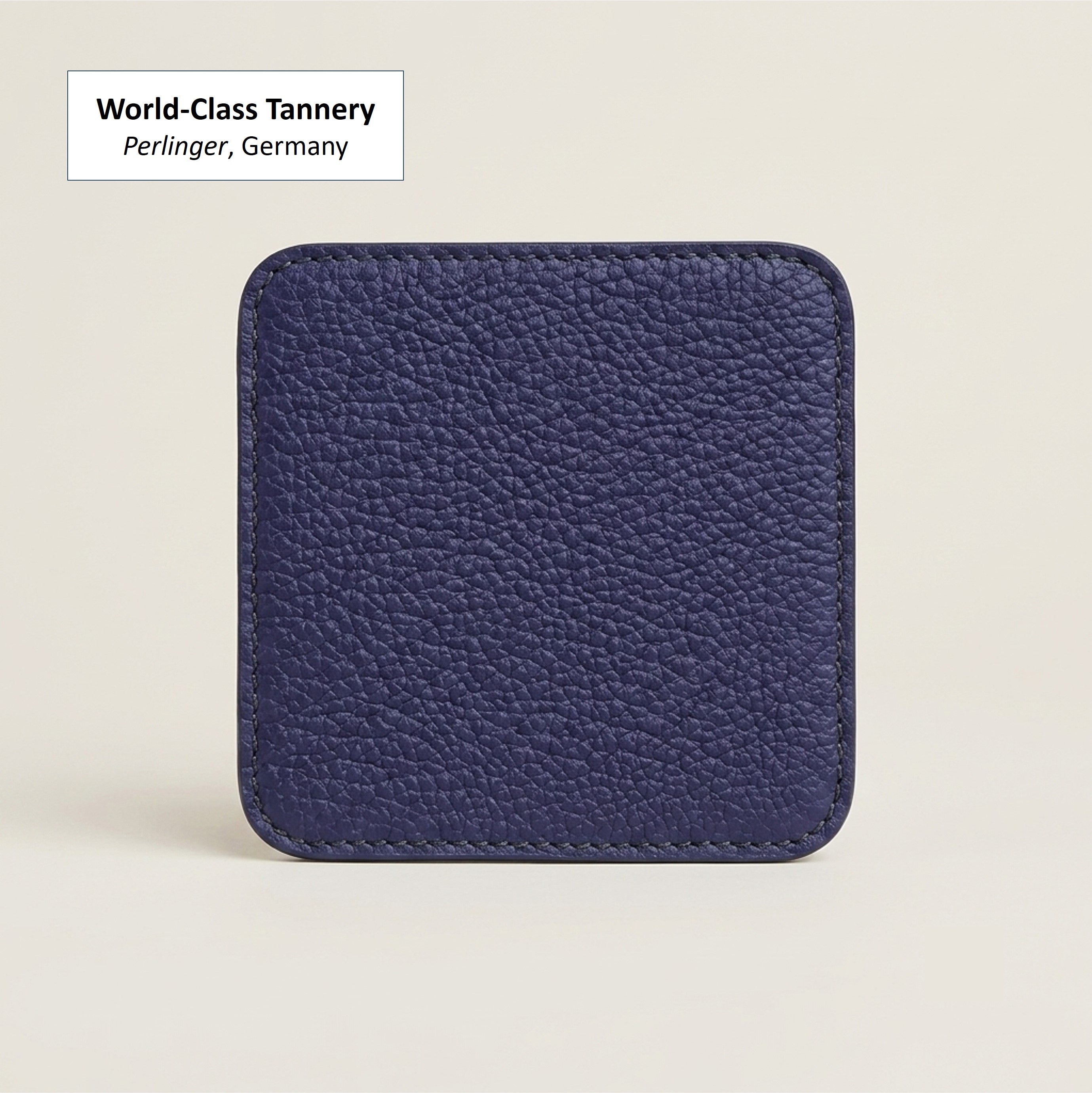 German Togo Leather Tea Coasters