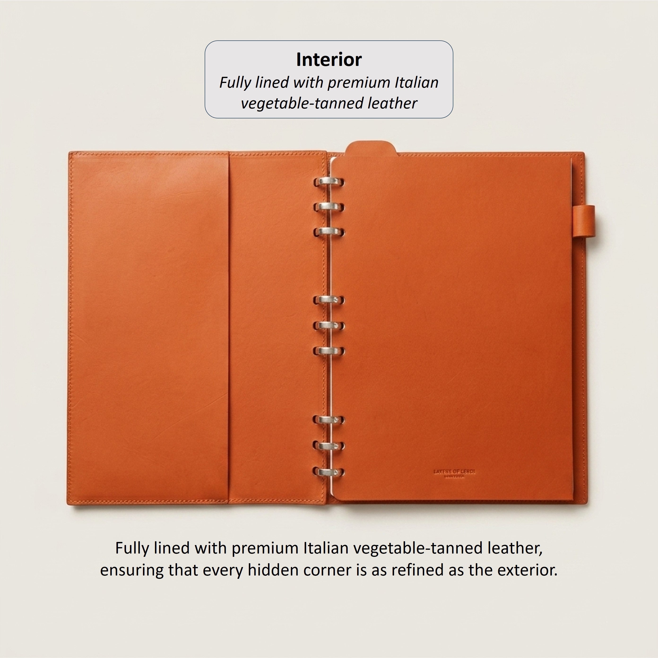 B5 Smart Ring Binder in German Noblessa Leather