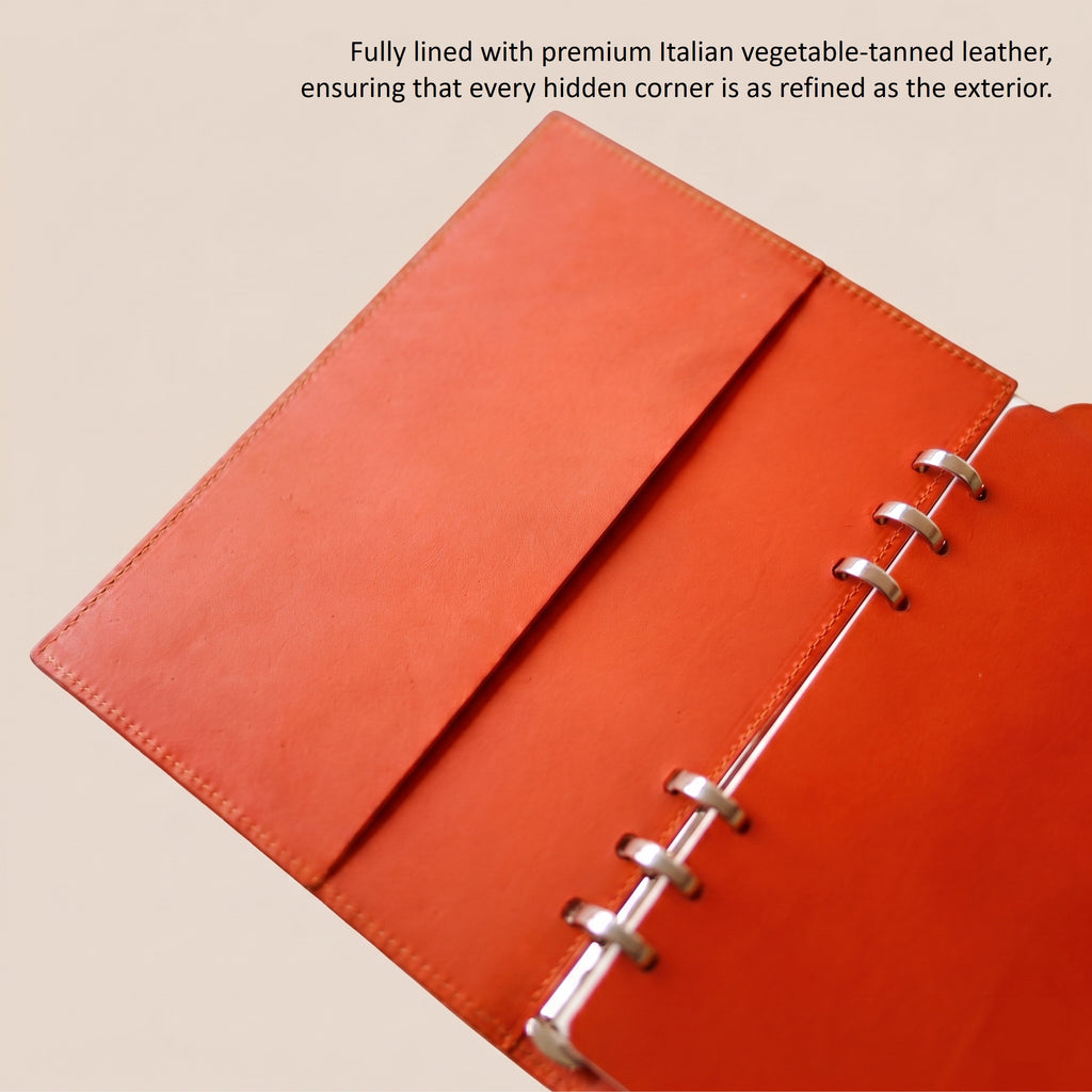 「INSIGHT」Edition A5 Smart Ring Binder in German Noblessa Leather