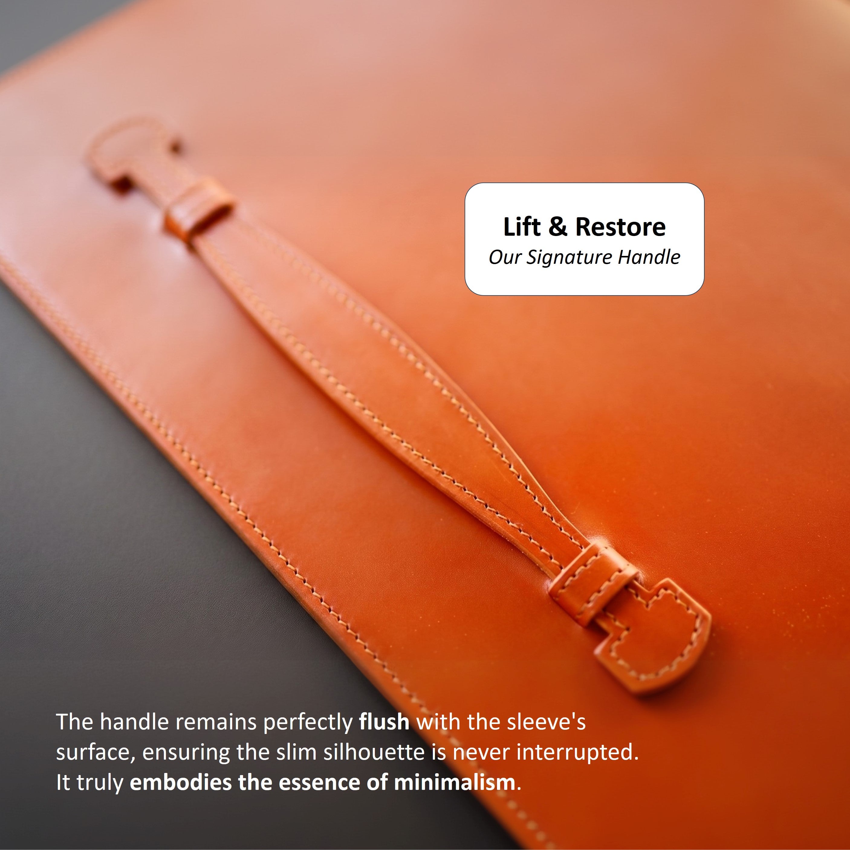 THE PENTAS: Italian Vacchetta Leather Sleeve for iPad