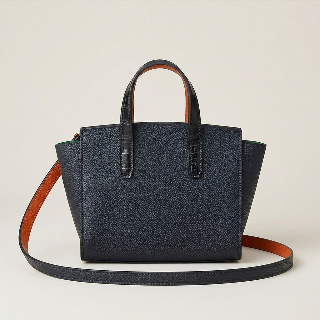 Fog Bag 19 Exotic Edition | German Togo & Crocodile Leather Tote