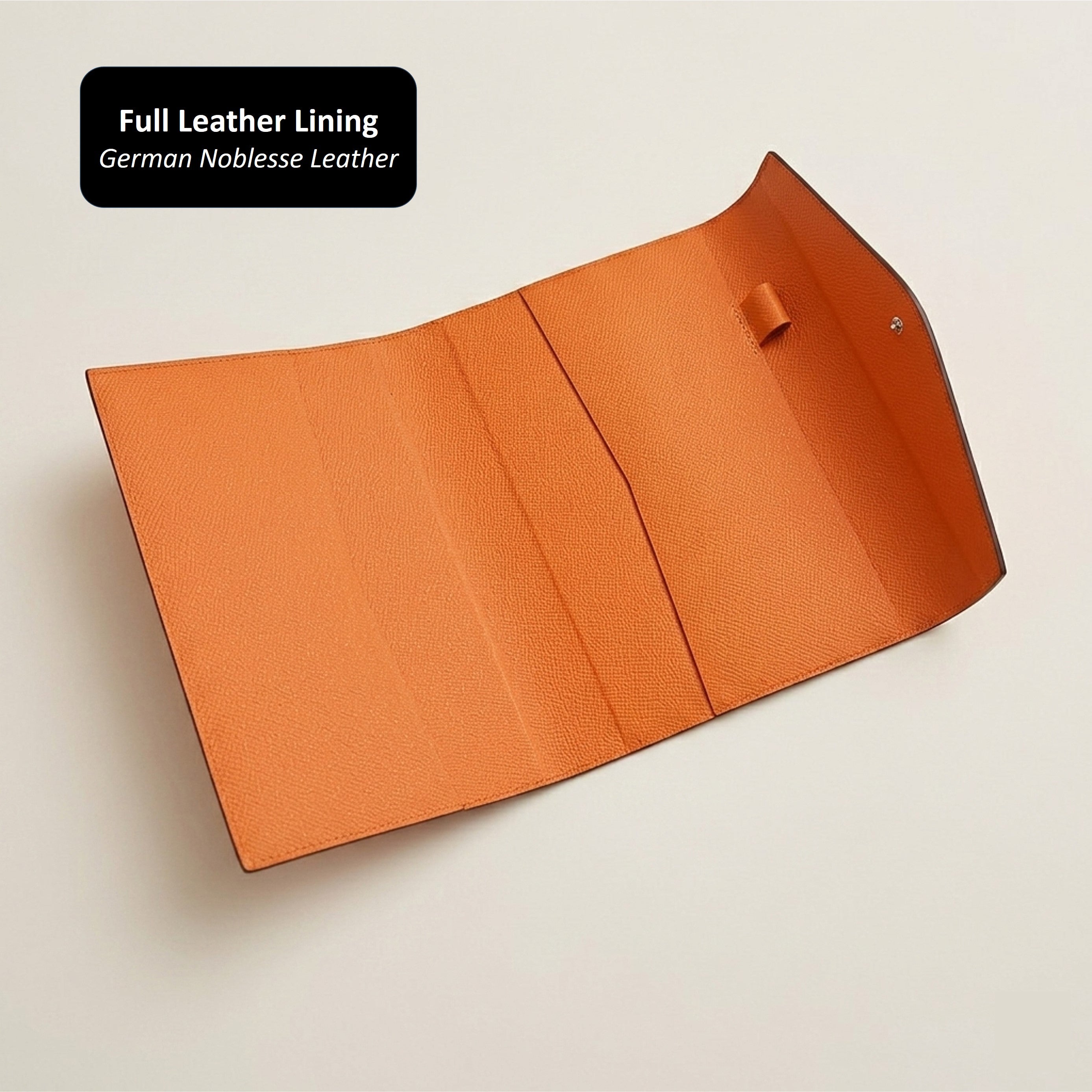 Custom Snap Notebook Cover in Noblessa Leather