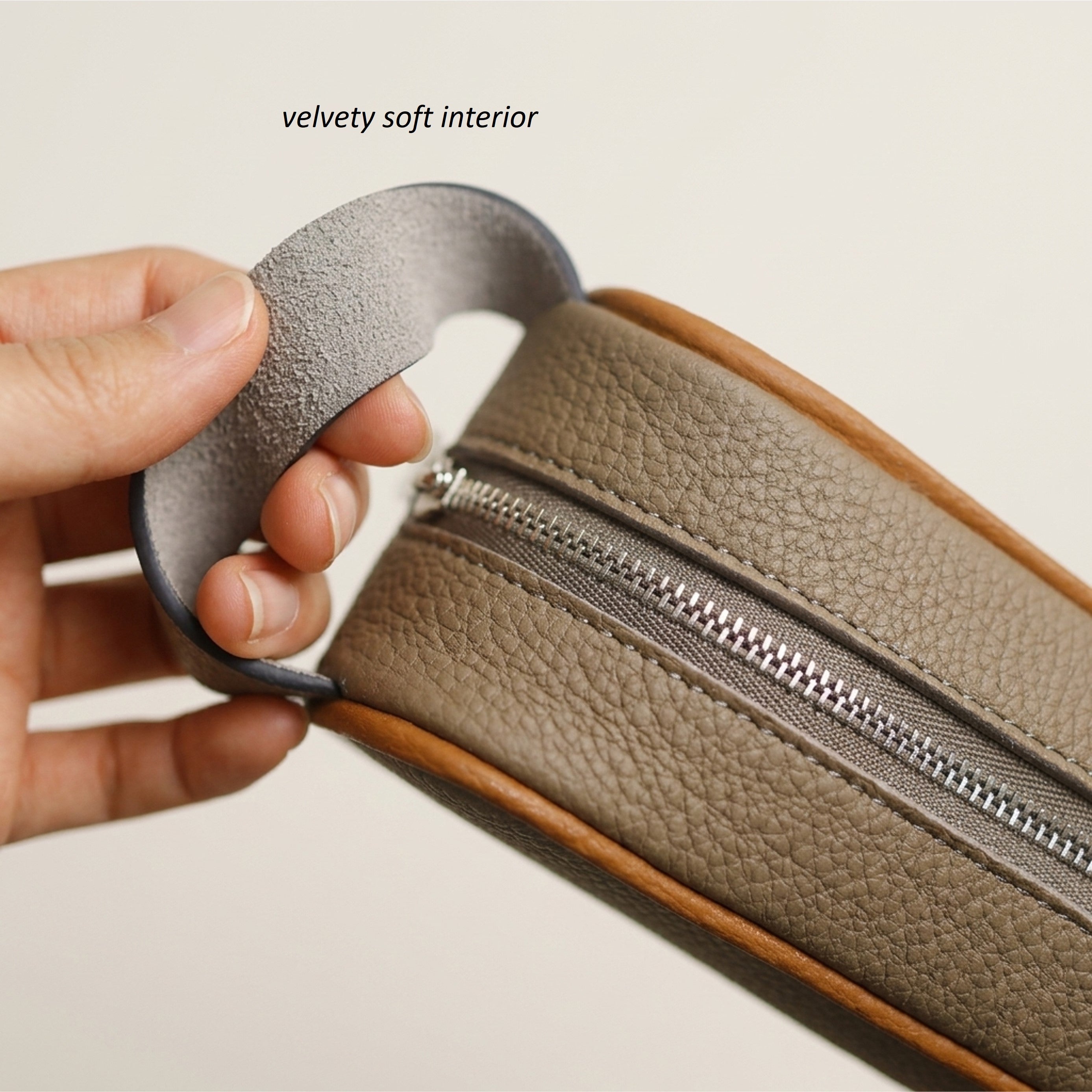 Perlinger Togo Leather Minimalist Pencil Case