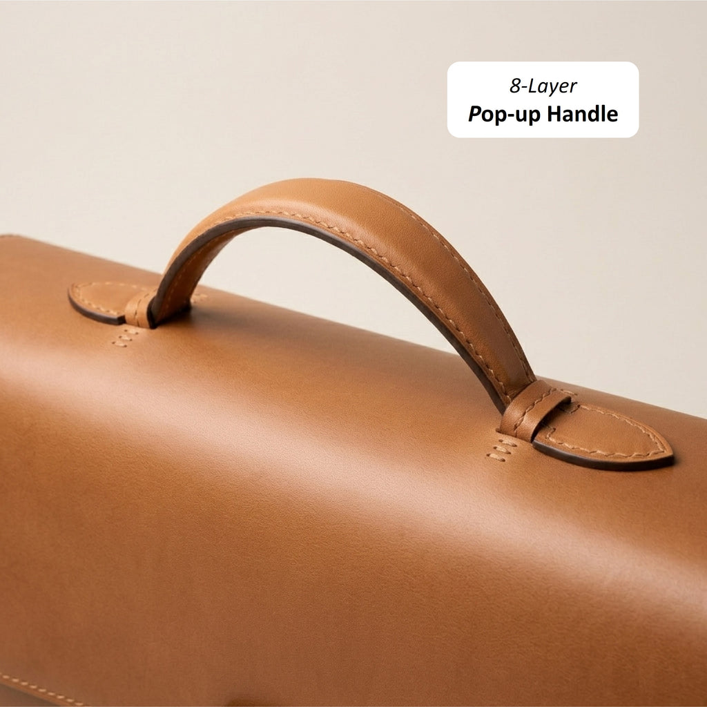 The Origin: Bespoke Vacchetta Leather Briefcase