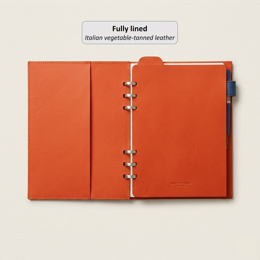 A5 Smart Ring Binder in German Noblessa Leather