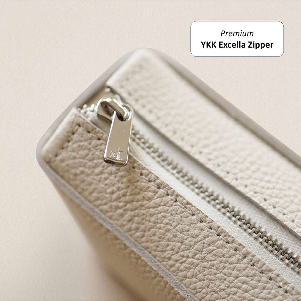 Zippered Leather Bible Cover - German Togo Leather