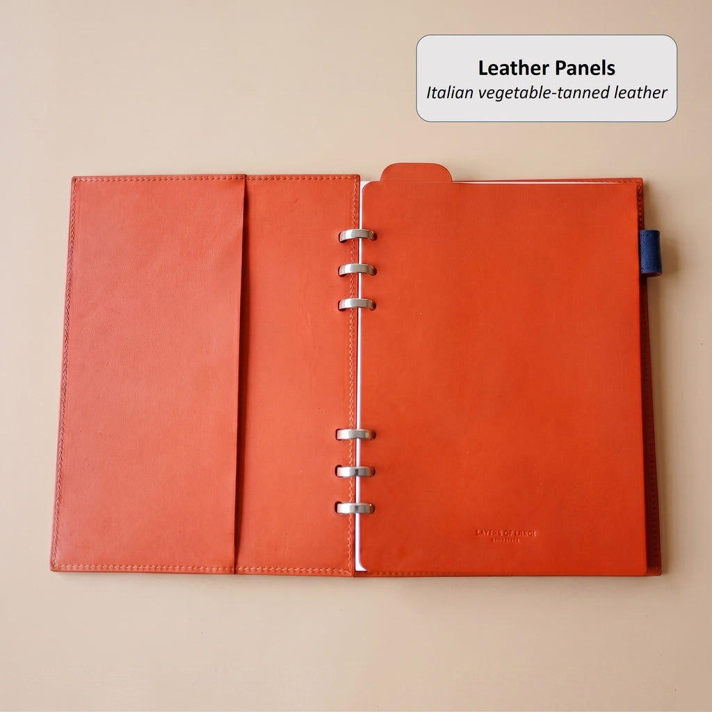A5 Smart Ring Binder in German Noblessa Leather