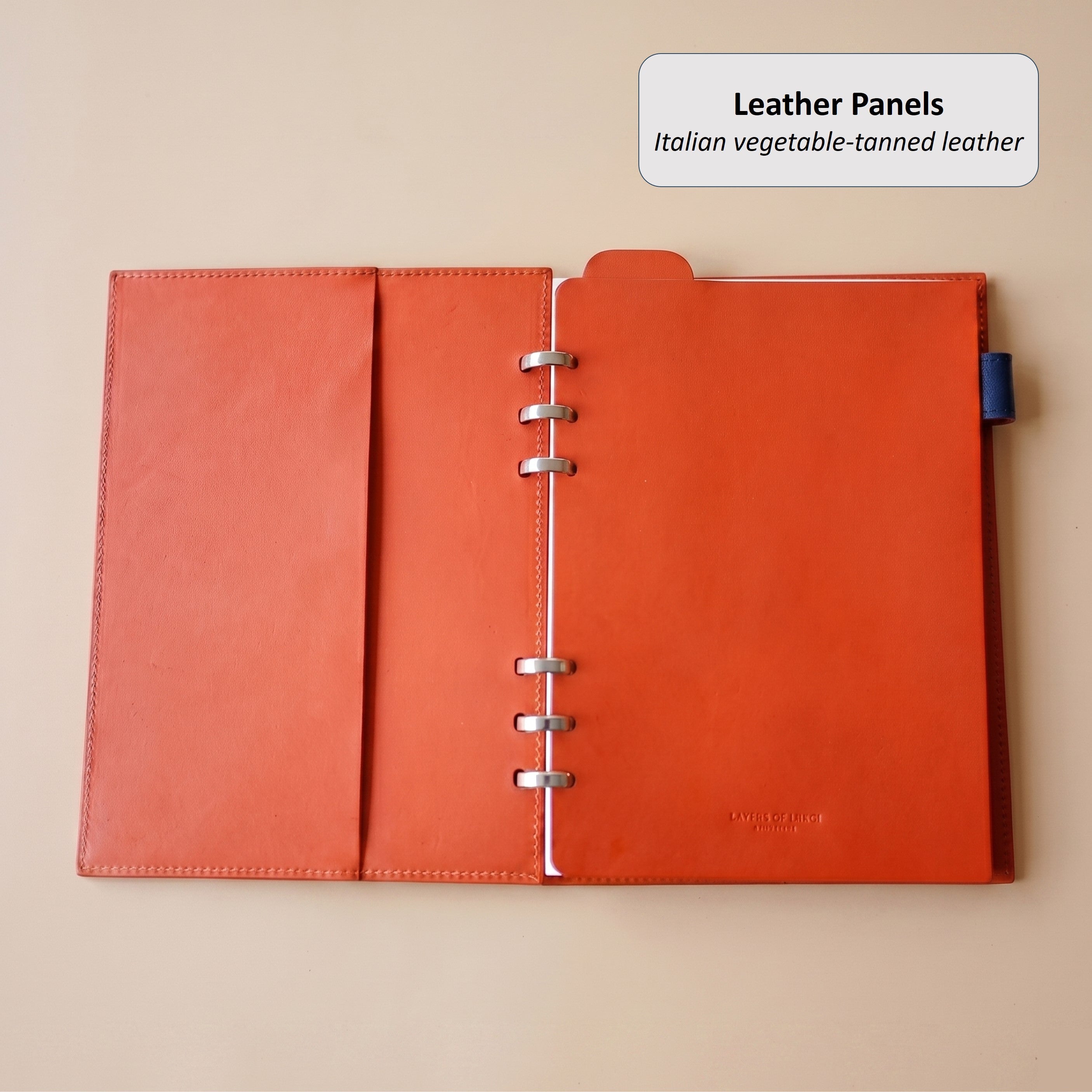 A5 Smart Ring Binder in German Noblessa Leather