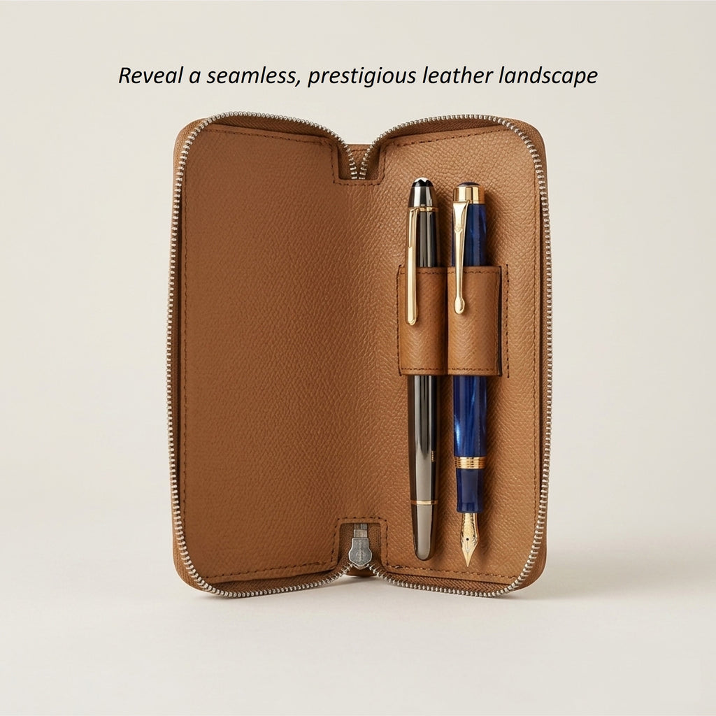 Perlinger Noblessa Leather Double Pen Case