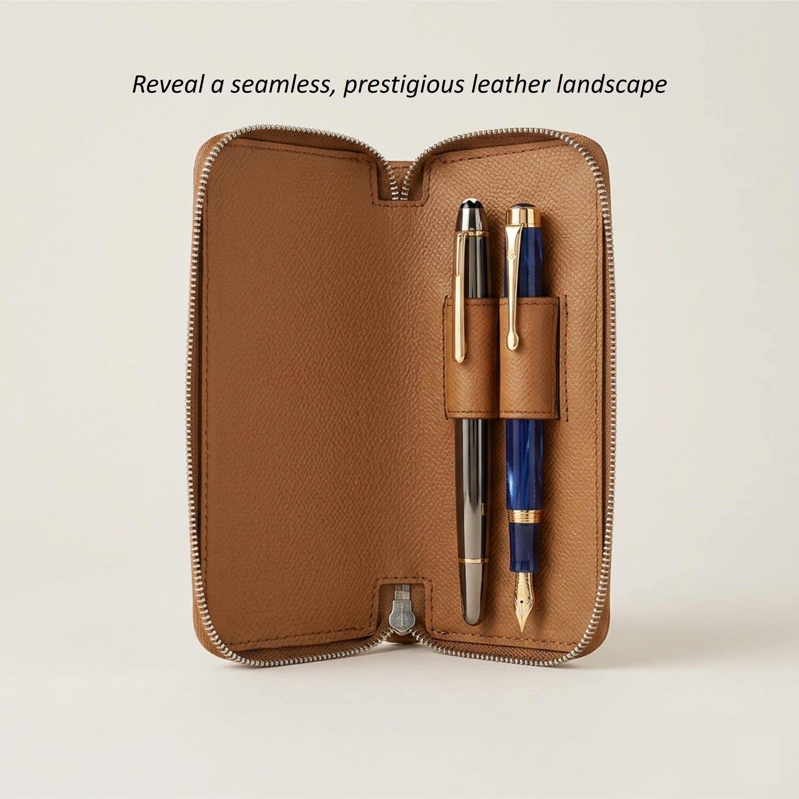Perlinger Noblessa Leather Double Pen Case