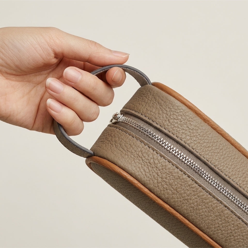 Perlinger Togo Leather Minimalist Pencil Case