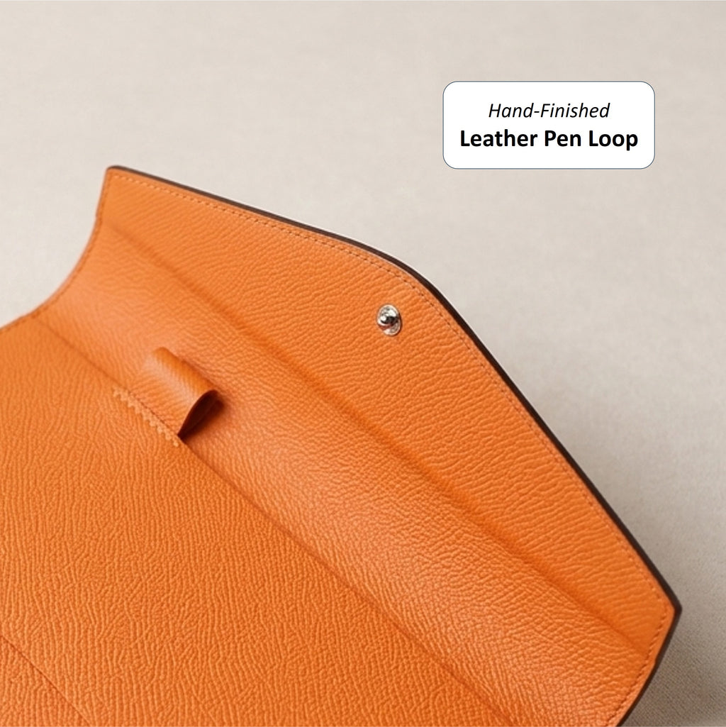 Custom Snap Notebook Cover in Noblessa Leather