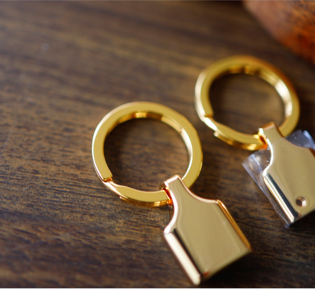 Key Fob Hardware (Gold/Nickel)
