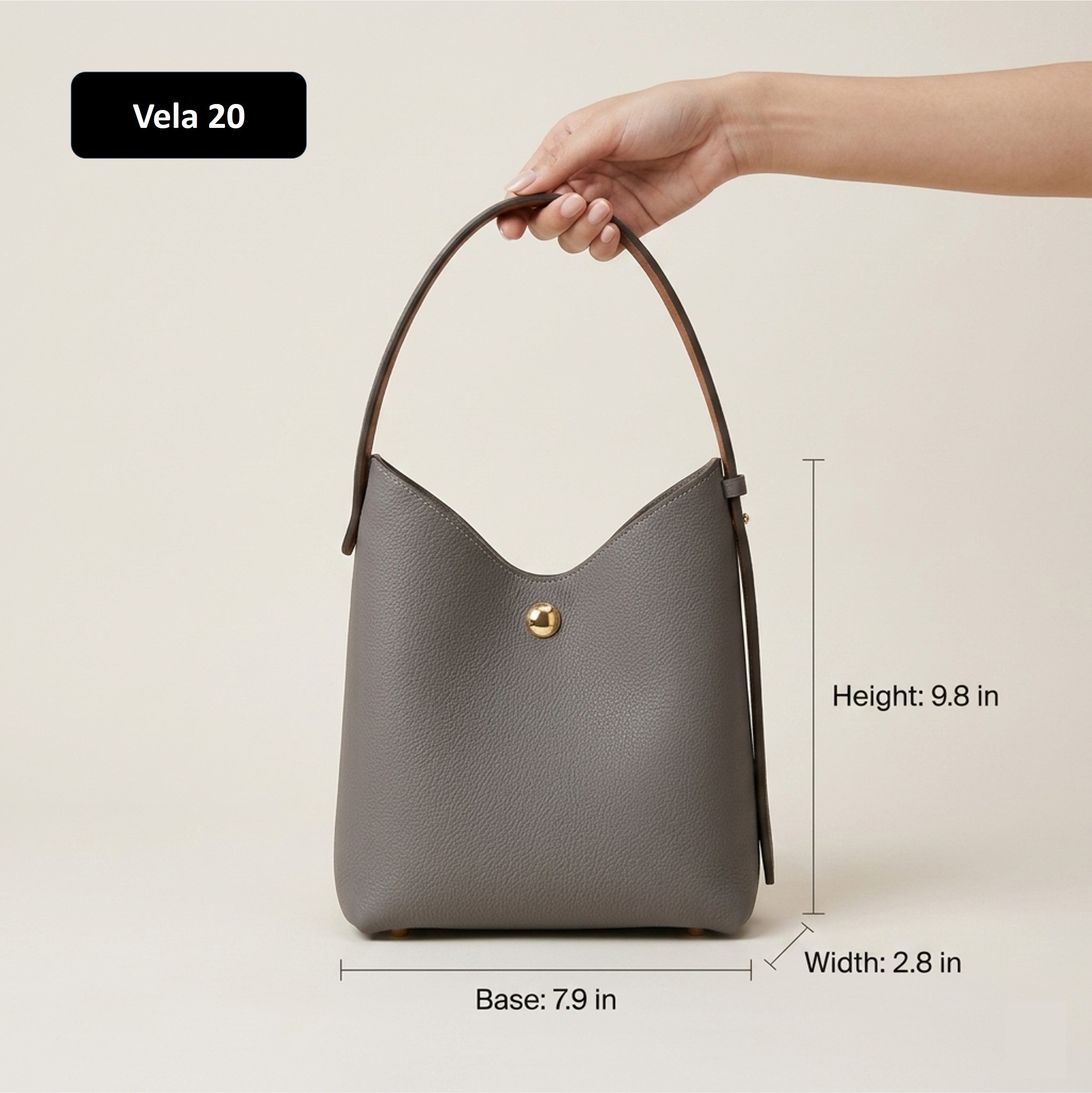Vela 20 | German Togo Leather Tote