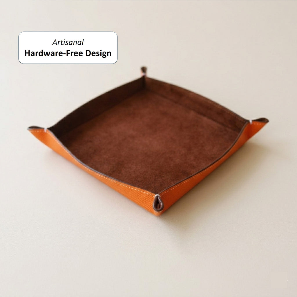 Handmade Leather Valet Tray | Perlinger Noblessa & Zabri Suede