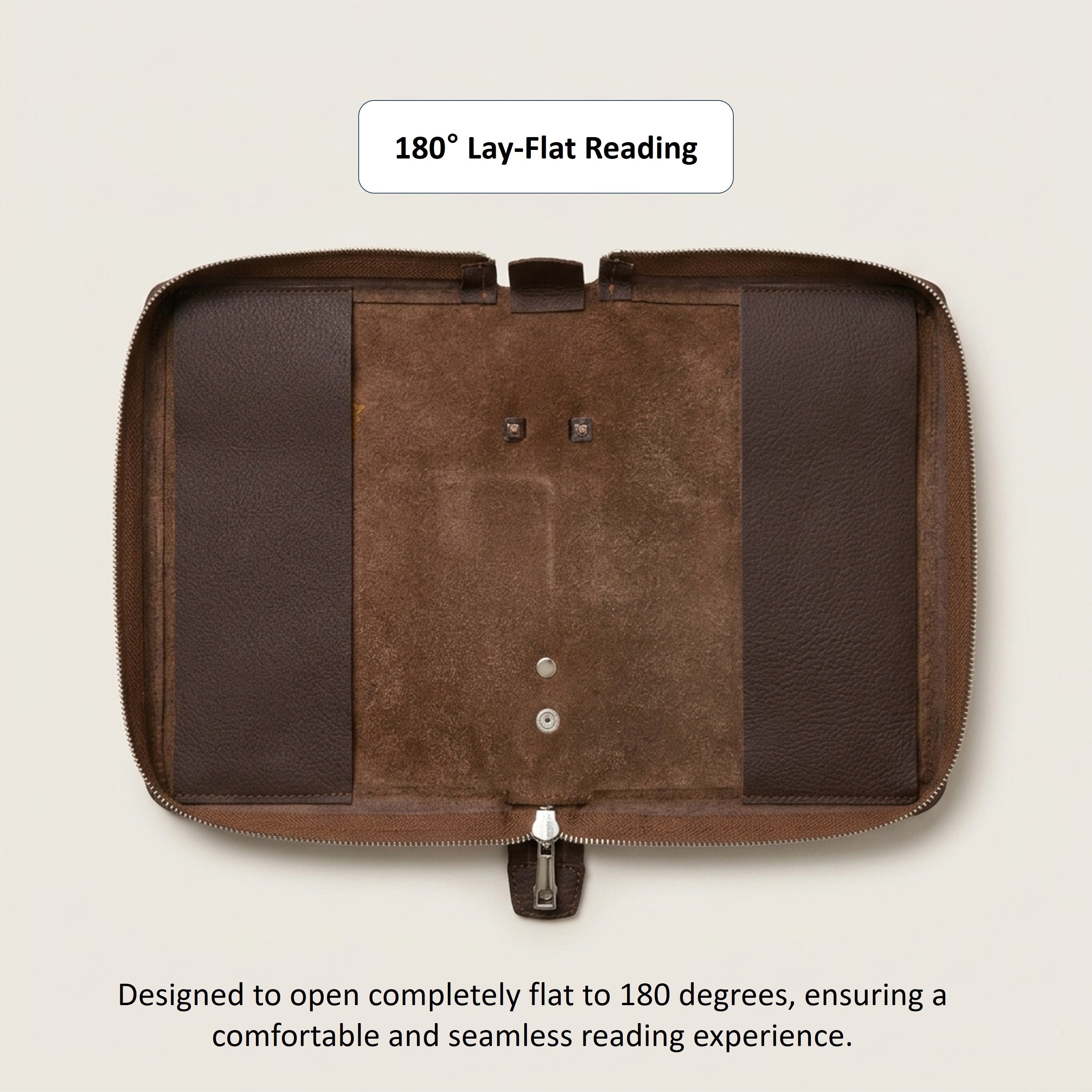 Zippered Leather Bible Cover - German Togo Leather