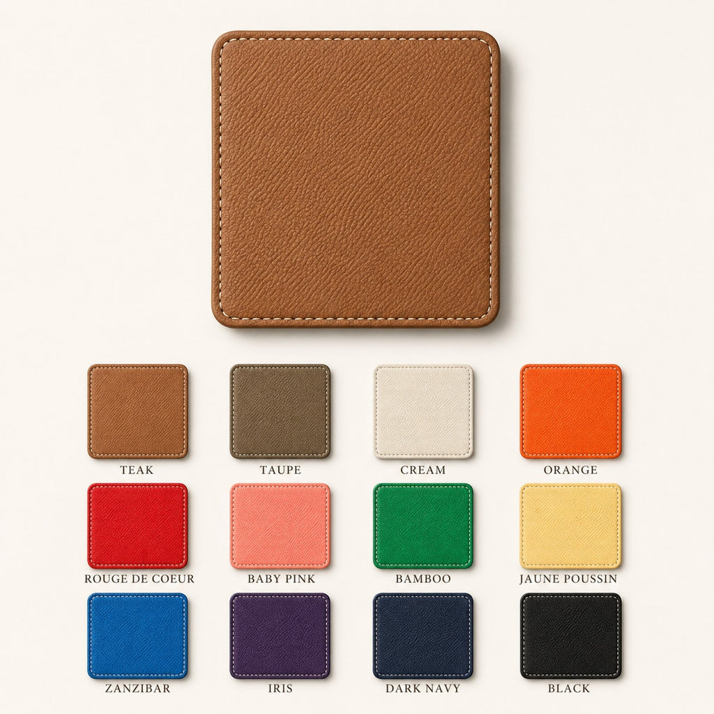 German Noblessa Leather Tea Coasters