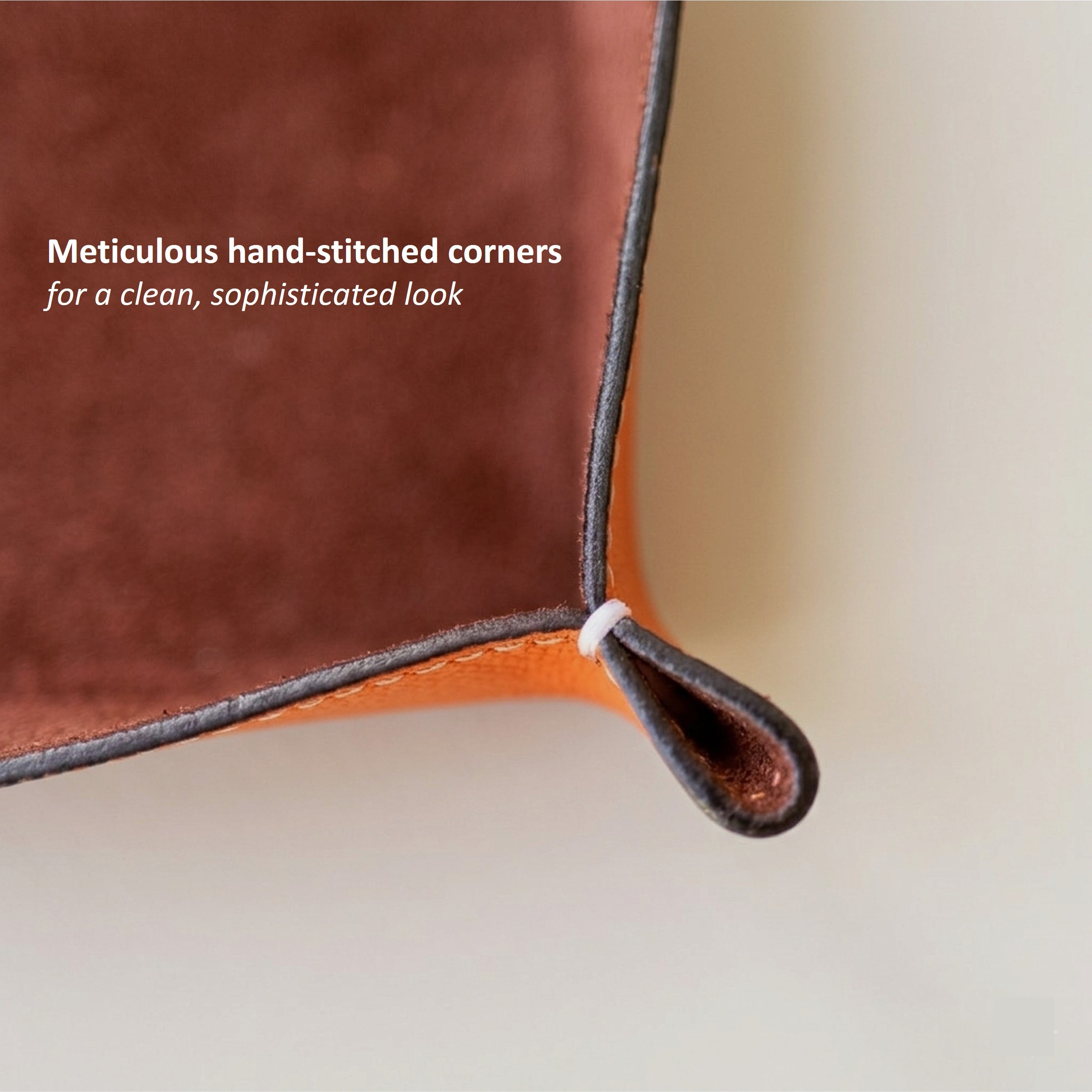 Handmade Leather Valet Tray | Perlinger Noblessa & Zabri Suede