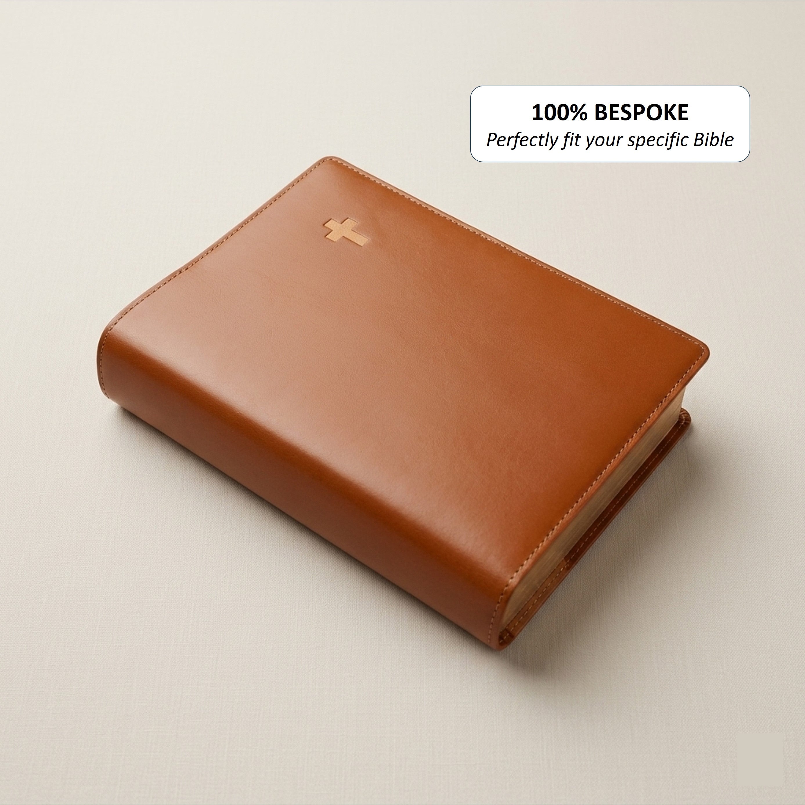 Minimalist Standard Leather Bible Cover - Italian Walpier Vacchetta