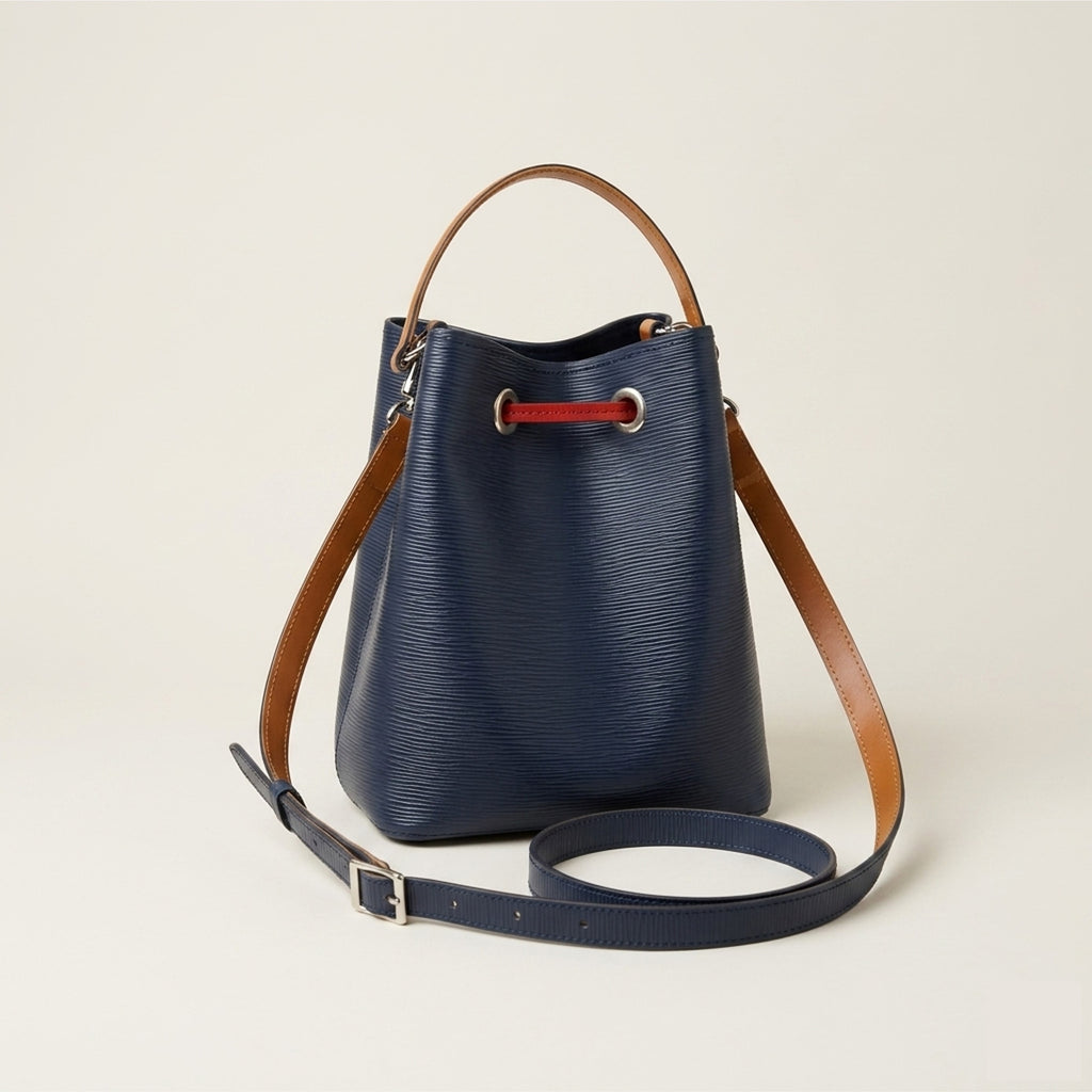 Rear view of the Dorothy Mini Bag with adjustable leather shoulder strap