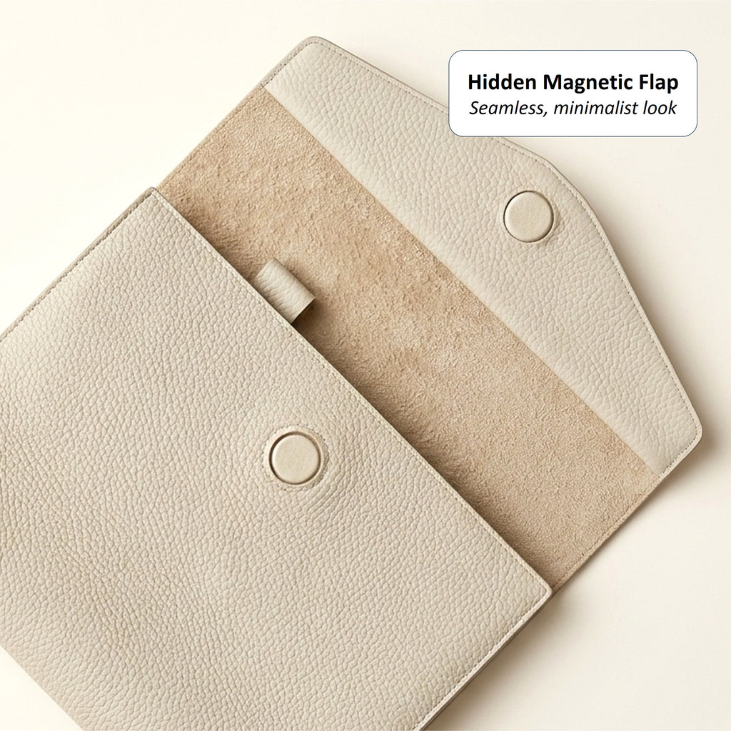 Magnetic Flap Leather Bible Cover with Handle - German Togo Leather