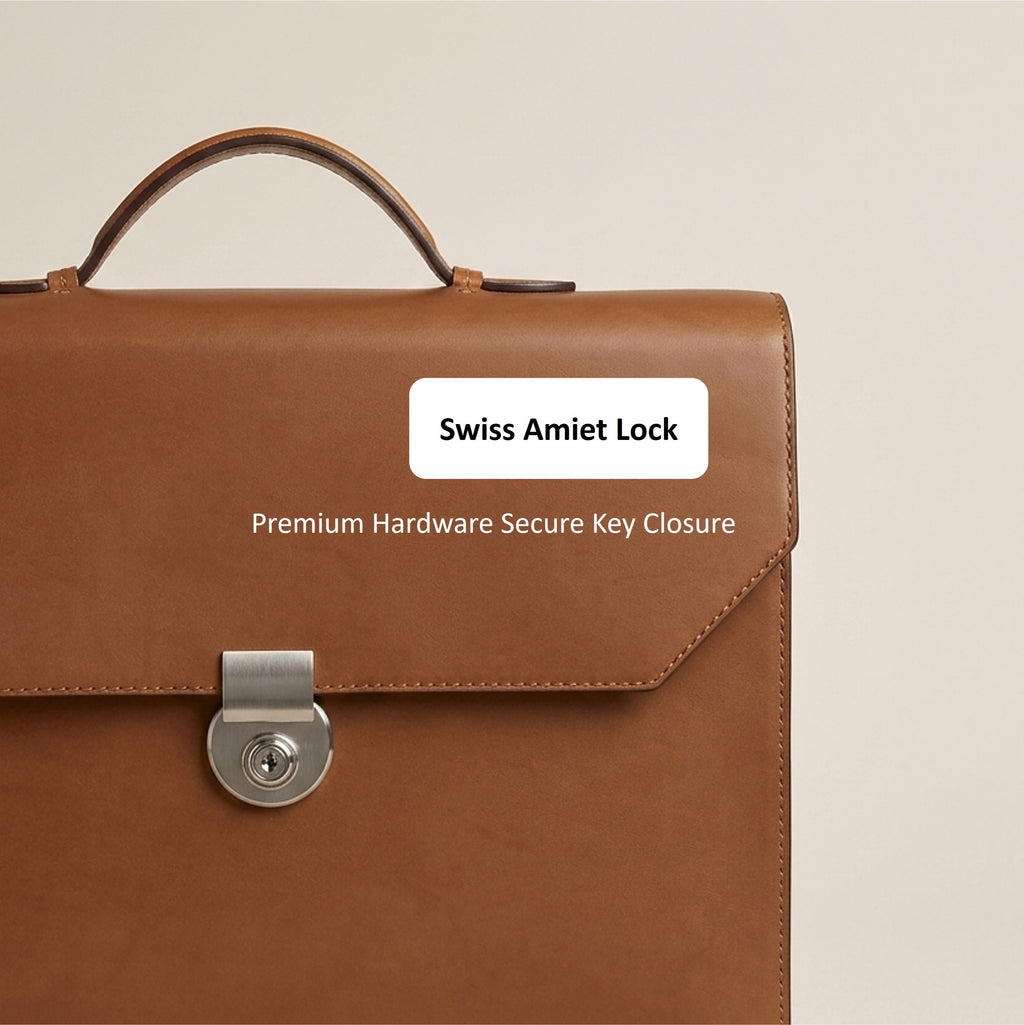 The Origin: Bespoke Vacchetta Leather Briefcase