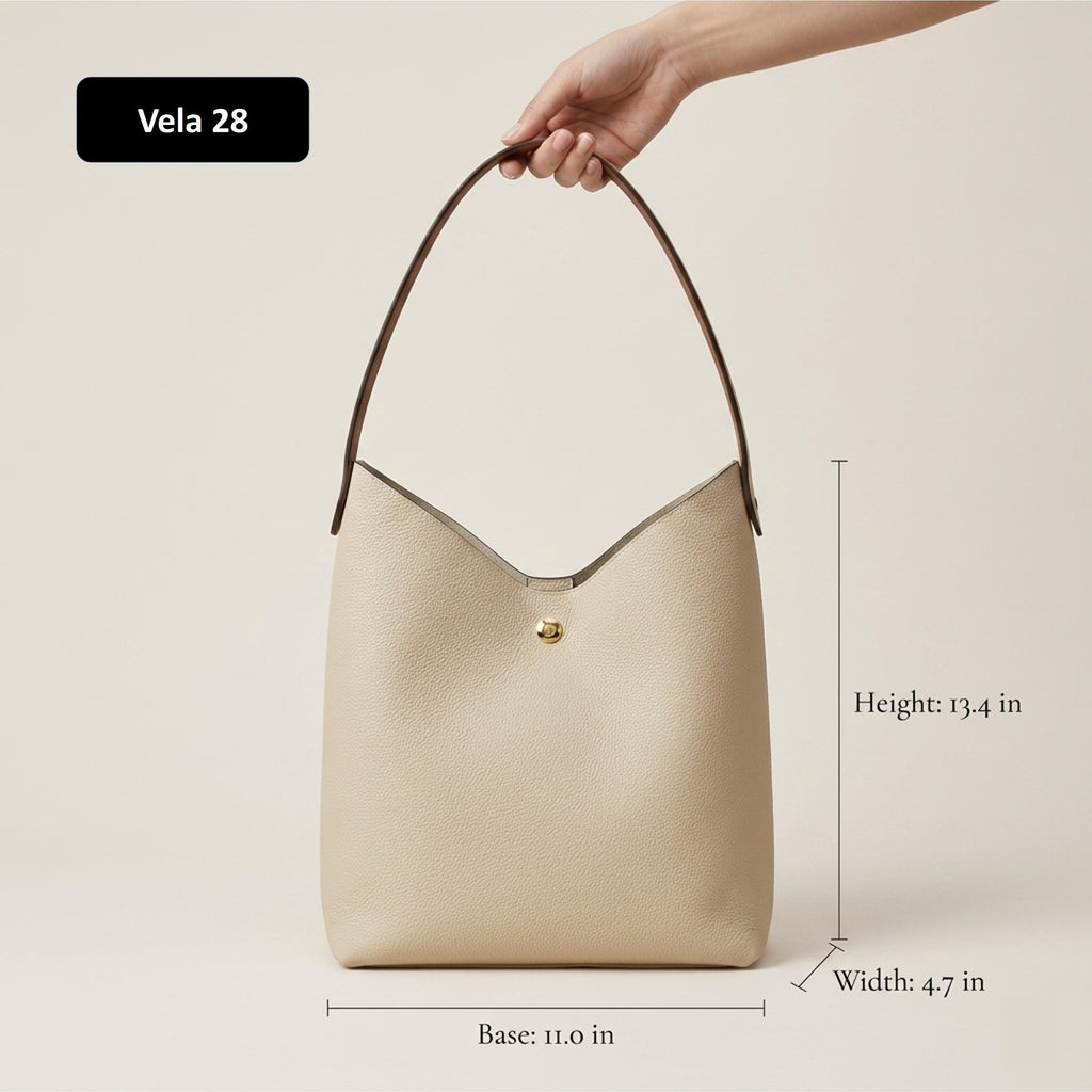 Vela 28 | German Togo Leather Tote