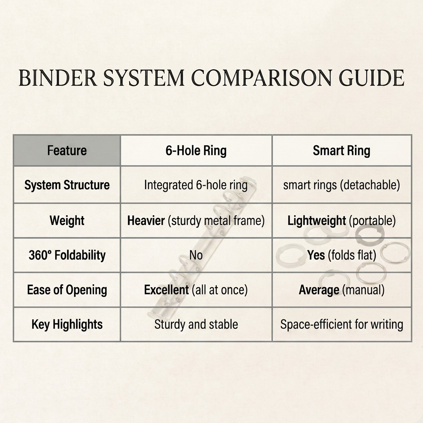 A7 Smart Ring Binder in German Noblessa Leather