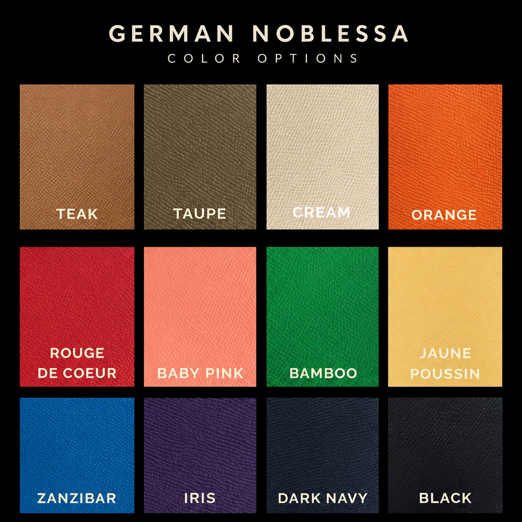 French Lin Cable thread colour options for Tyrian Classic Wallet