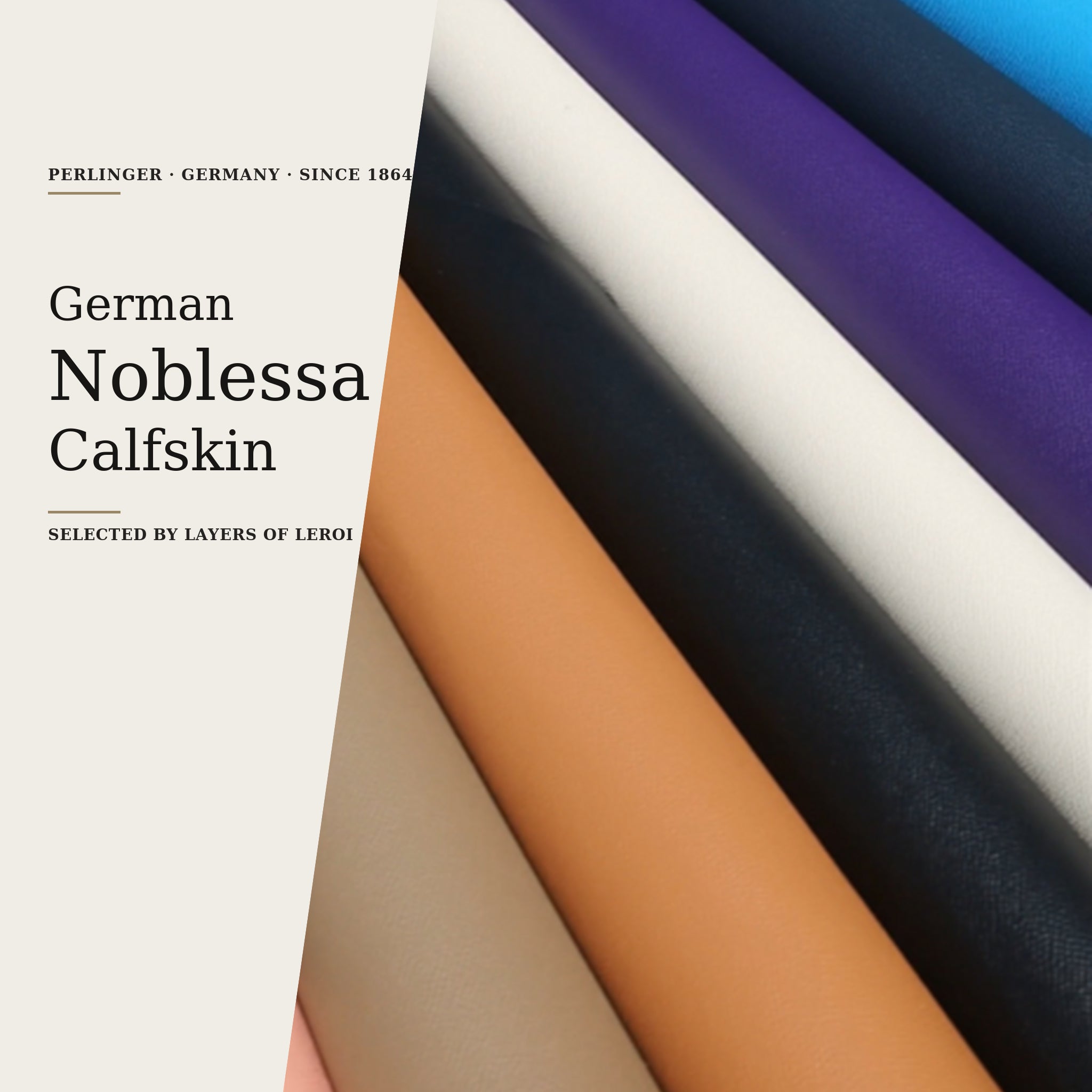 German Noblessa calfskin colour selection by Perlinger, Germany
