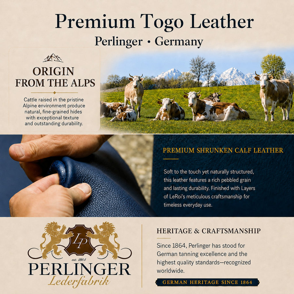 A7 Journal in  German Togo Leather
