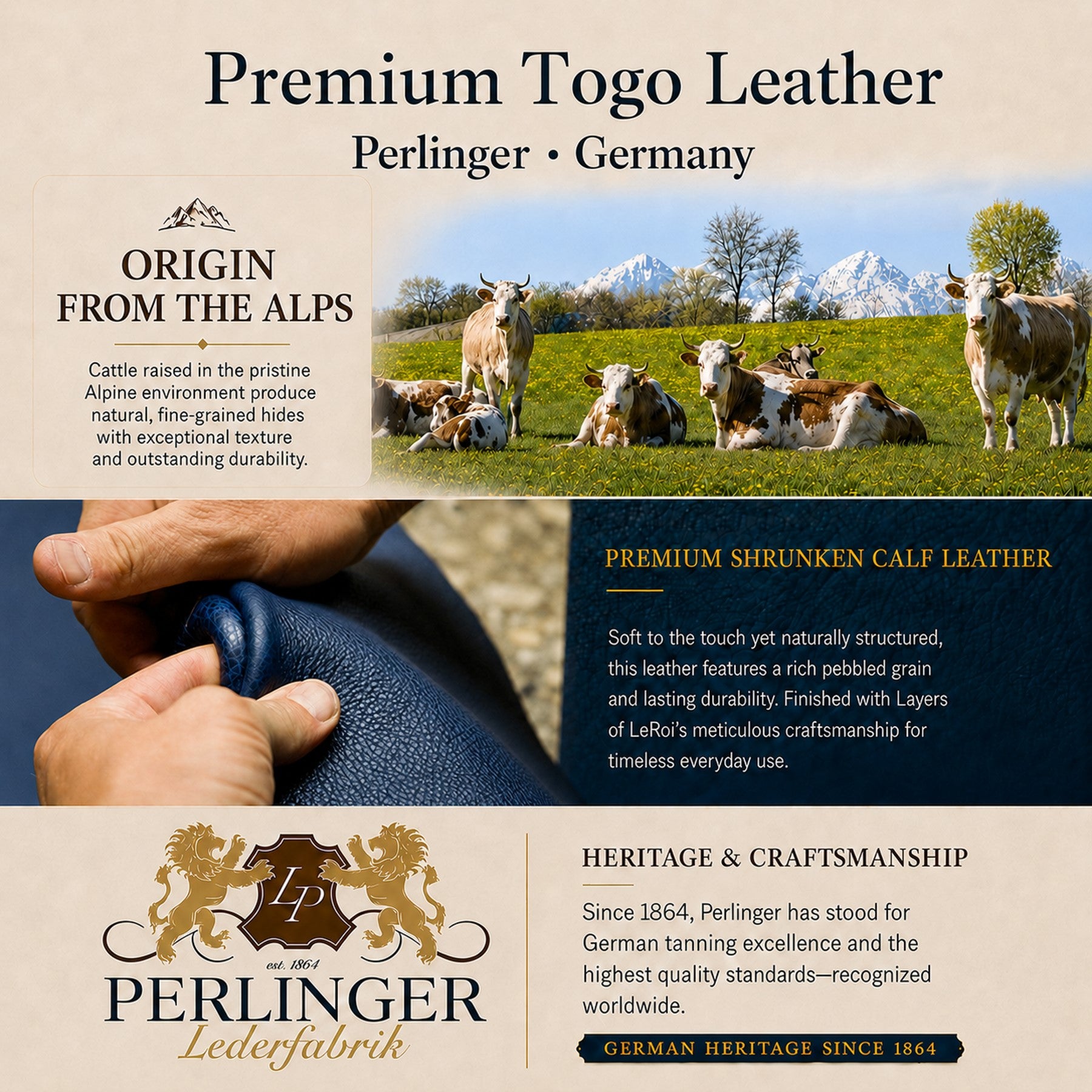 A7 Journal in  German Togo Leather