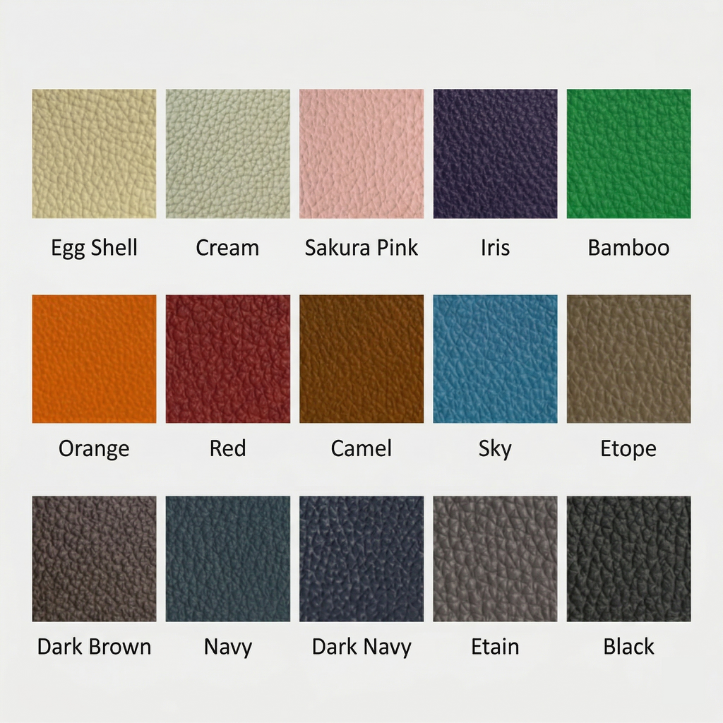 Perlinger Shrunken Calf leather colour chart for the Keywest Bag 30