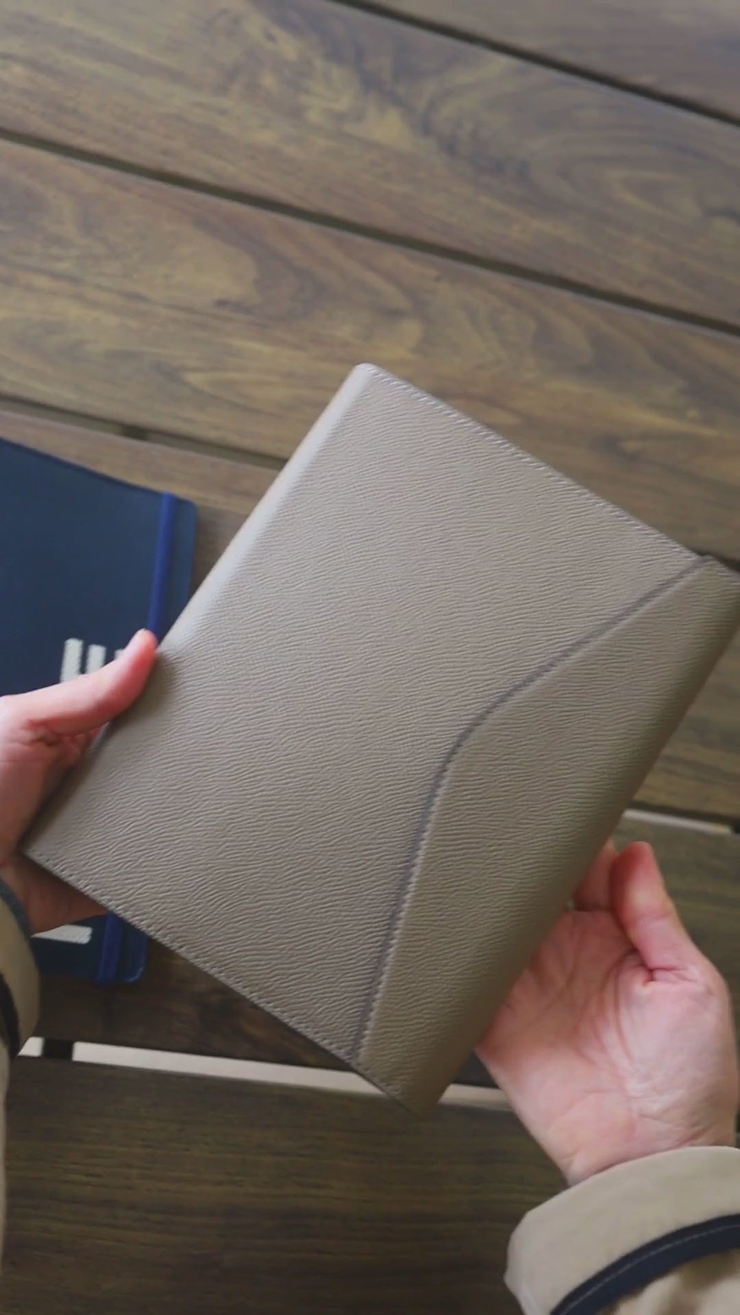 Custom Snap Notebook Cover in Noblessa Leather